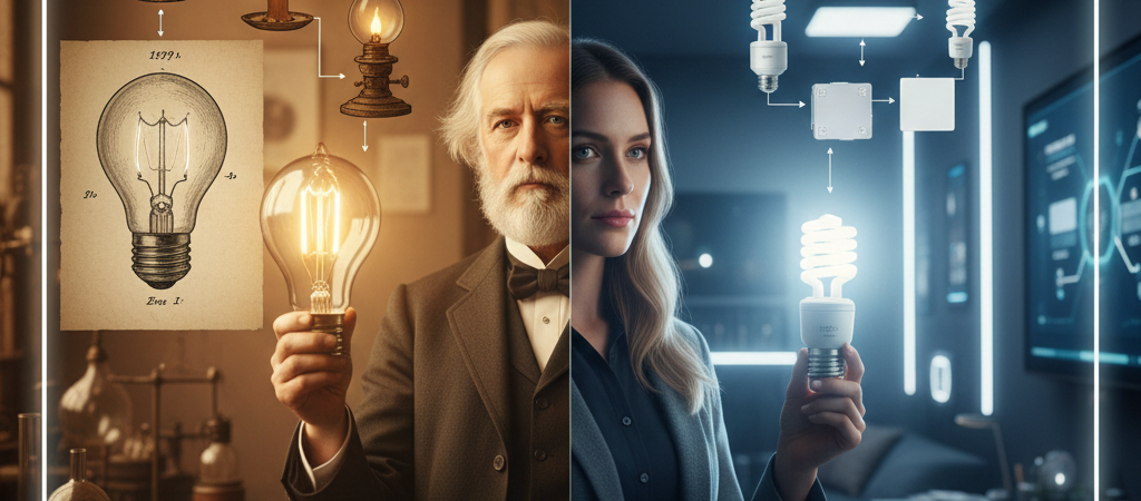 A Invenção da Lâmpada Elétrica: Uma História de Muitas Mentes Brilhantes