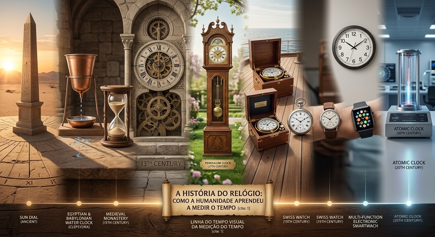 A História do Relógio: Como a Humanidade Aprendeu a Medir o Tempo